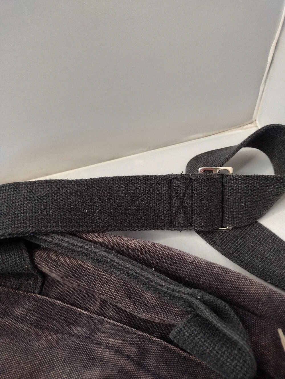 Vtg Lands' End Canvas Messenger Bag Briefcase USA Made Crossbody B16